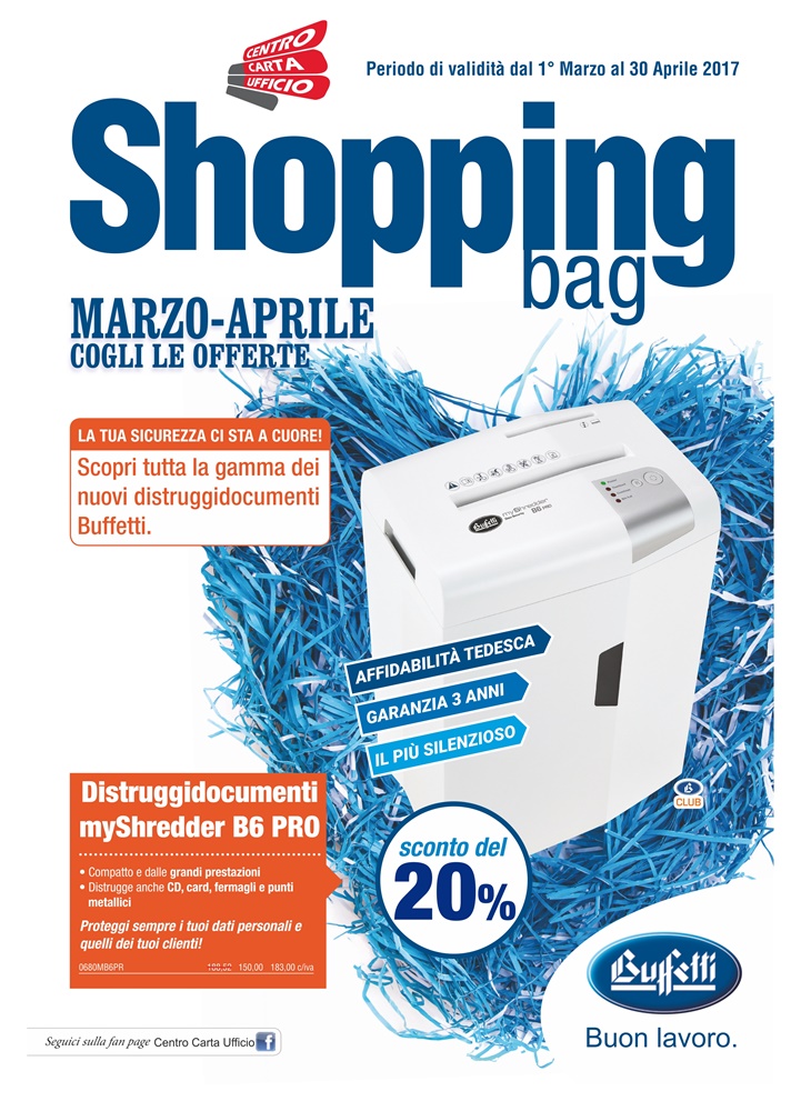 PROMOZIONE DISTRUGGI DOCUMENTI "BUFFETTI"